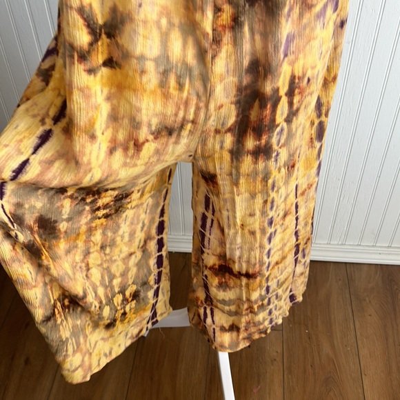 Gauze embroidery jumper gold and purple - Picture 7 of 8